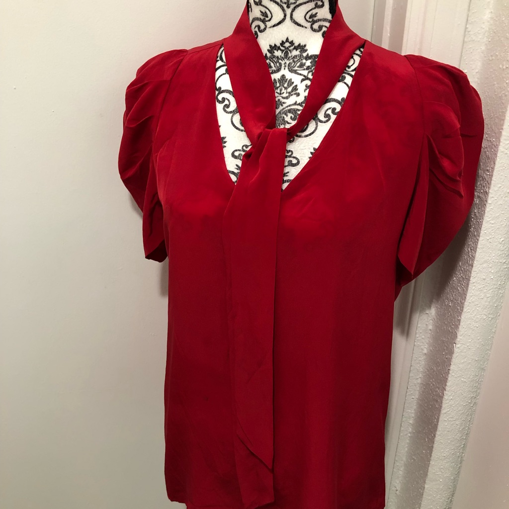 Brand New Club Monaco Blouse Top Tomato Red